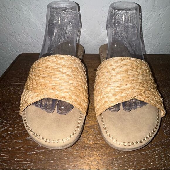 Cliffs White Mountain Raffia Flawless Slip On Slide Sandal Shoes - Picture 4 of 9